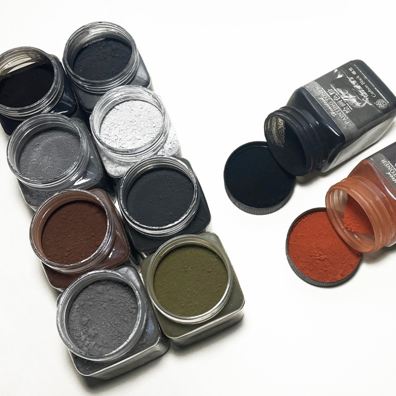 Activated Charcoal Powder - 10-цветный тоник для эскизов, сухой и
