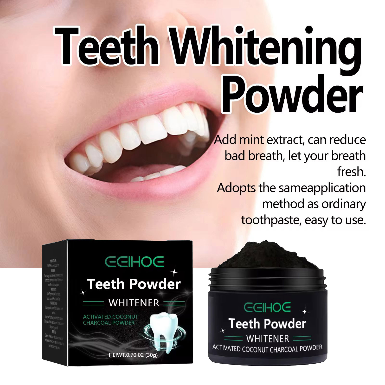 Угольный порошок EELHOE для от – обзор и цена Activated Charcoal Powder